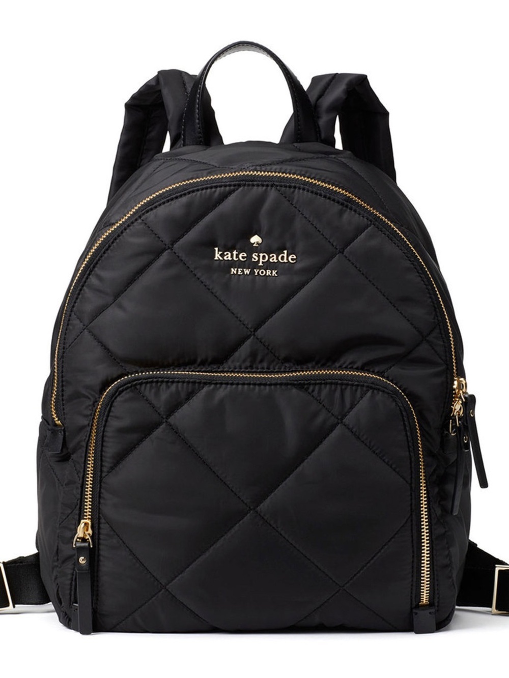 NEW kate spade Black Nylon Small Backpack with Gold Hardware